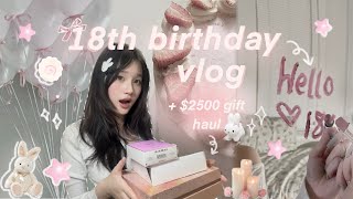 Aesthetic Birthday Vlog 🍰♡🎀₊⟡: birthday haul, shopping, turning 18!