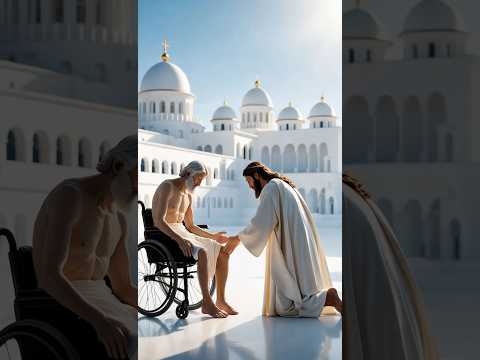 Old man in wheelchair asks Jesus for help🙏🙏🙏#jesus #jesuschrist #god #amen #shorts #viralvideo #edit