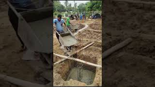 Compressed bricks construction started