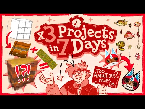 i tried to make x3 UNIQUE Animal Crossing Craft Projects in 7 DAYS!!!