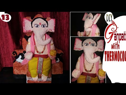 Ganpati with thermocol | ASH | making ganesha at home