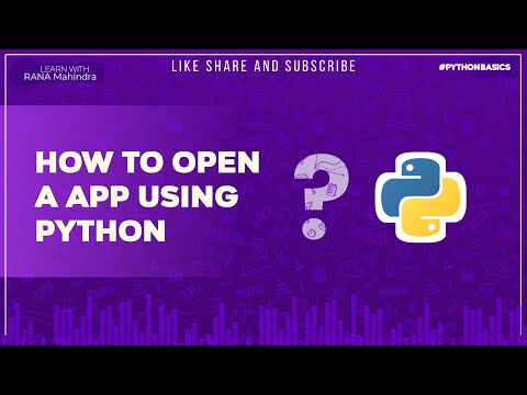 How To Open A App Using Python? | Python For Beginners | Python projects | Python In Telugu..