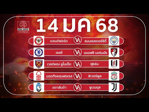 บอลเต็ง ทีเด็ดบอลวันนี้ วิเคราะห์บอลวันนี้ 14 ม ค 68 วิเคราะห์บอลแม่นโดย Goal Inside