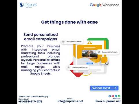 Optimize Your Business with Google Workspace from Suprams Info Solutions! 🚀💼