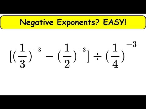 Negative Exponents Explained – Easy Math Tutorial |  Solve This Tricky Negative Exponent Problem