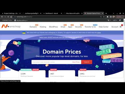 Host Your Custom Domain Name on Vercel For Free.