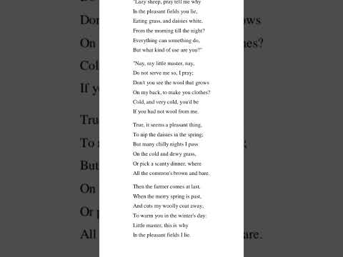 The sheep by Ann and Jane Tylor ❤️ #poetry #englishpoetry #poetryrecitation