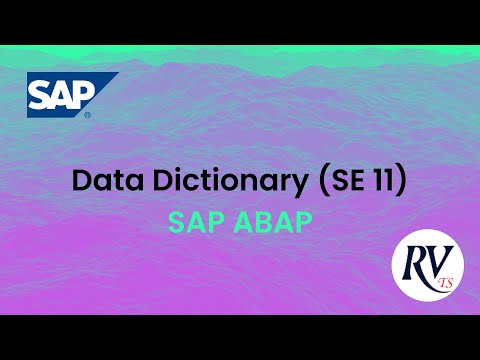 Data Dictionary in SAP ABAP | T-code SE11 | New ABAP Classes | RVTS - RV Technical Society