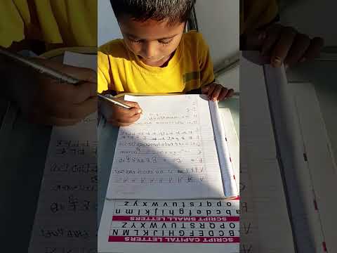 Baby tring to write✍️ A B C D............