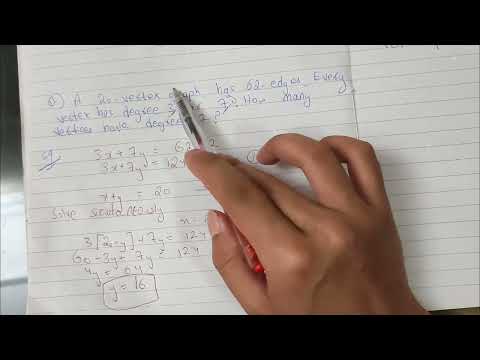 A 20 vertex graph has 62 edges. Every vertex has degree 3 or 7. How many vertices have degree 7?