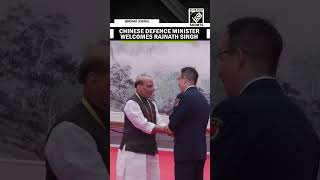 China’s Dong Jun welcomes India’s Rajnath Singh at SCO Defence Ministers’ meet in China’s Qingdao