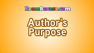 Author's Purpose eLearning Reading Lesson for Kids