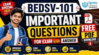 BEDSV-101 Important Questions with Answers | Free PDF Download | IGNOU Exam 2026