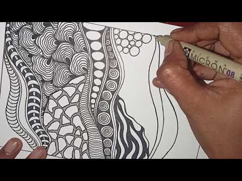 Zentangle art for beginners || zendoodle