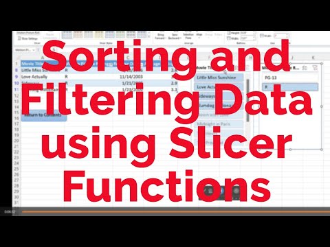 Sorting and Filtering Using Data Tables and Slicer Functions in Excel