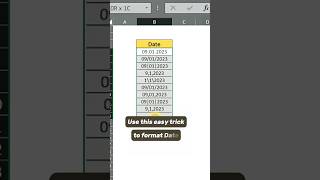 Excel Date Formatting Made Easy 👏👏 #shorts #excel