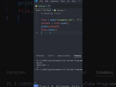 Python Basics: READ FILES in Under a Minute! 👓📂