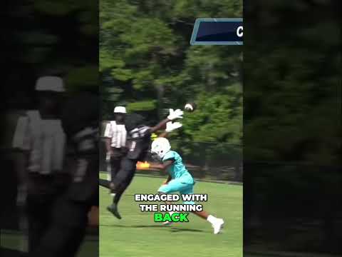 Football IQ: Caught a BODY! Amazing Play by the Linebacker! #shorts