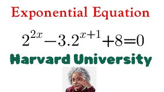 Harvard university entrance exam question | Exponential Equation solution | Solve for x