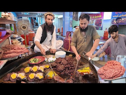 Shiegh Chapli Kabab recipe in Afghanistan | Special Eggs Kabab | most Famous Traditional street food