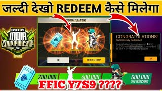 FREE FIRE INDIA CHAMPIONSHIP REDEEM CODE | FREE FIRE GRAND FINALS REDEEM CODE | FFIC REDEEM CODE