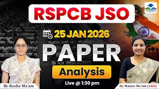 RSPSB JSO/JEE Paper Analysis | JSO/JEE Expected Cut Off | RSPSC JSO/JEE Answer Key & Paper Solution