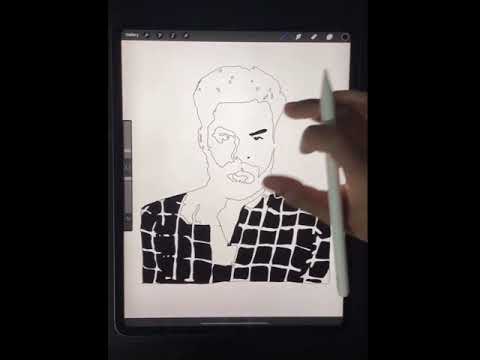 Tovino Thomas || easy stencil art||ipad drawing