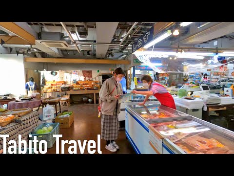 4K Japan Walk - Fish market and Around Fishing Harbor