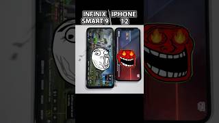 Infinix Smart 9 vs iPhone 12 - PUBG Mobile Test😨#shorts #viralshorts