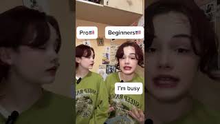 Do you speak like a Pro or beginner?🇬🇧🇺🇸 #LearnEnglish #English #SpeakEnglish #StudyEnglish