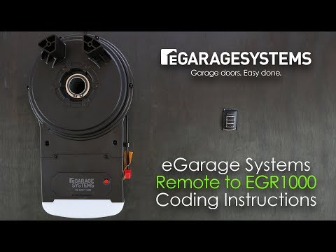 eGarage Systems EGR1000 Garage Door Opener/Remote Coding Instructions
