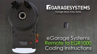 eGarage Systems EGR1000 Garage Door Opener/Remote Coding Instructions