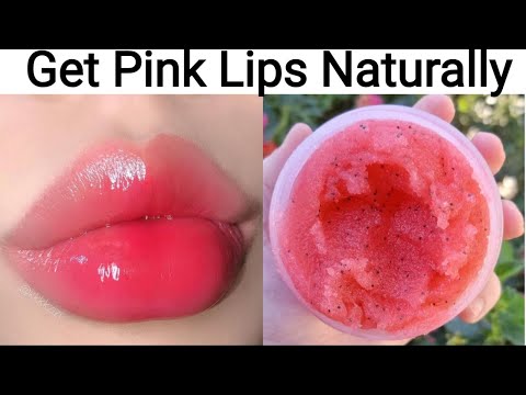 How To Get Pink Lips/ Lighten Dark Lips Naturally At Home/ Get Rid Of Chapped Lips