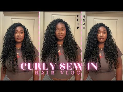 FLIP OVER SEW IN | CURLY SYNTHETIC BUNDLES