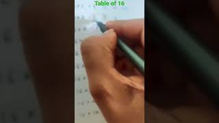 16 table short trick || 16 ka pahada yaad kerne ka asaan tarika||  #tables  #maths #shorts