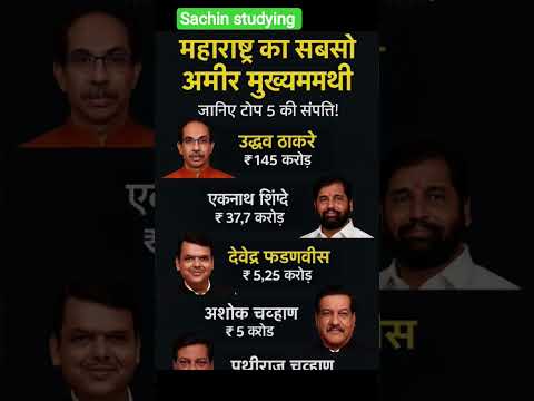 "महाराष्ट्र के सबसे अमीर मुख्यमंत्री कौन? 😲 टॉप 5 की संपत्ति देखकर हैरान रह जाओगे! #viral #trending