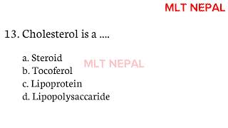 29 - Biochemistry MCQ | Lab technician MCQs | NHPC license exam | Lab Technician license exam