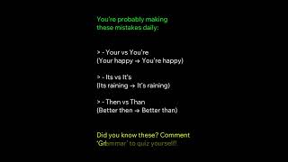 These Common Grammar Mistakes Will Shock You! 😱 #GrammarMistakes #EnglishTips #LearnGrammar#Shorts