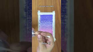 Blending Oil Pastel with Baby Oil | How to blend Oil pastels #drawing #art #mungyo #blending #shorts