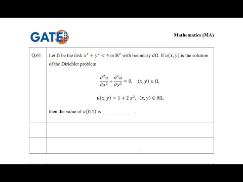GATE 2023 Mathematics , Partial Differential  Equation