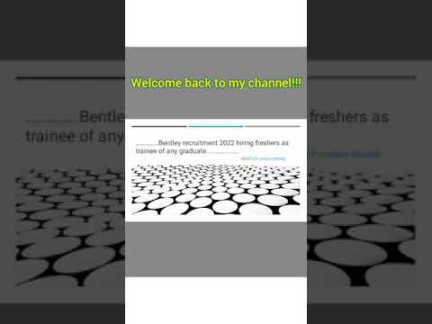 Bentley Recruitment 2022: https://jobs.bentley.com/job/Pune-Graduate-Trainee-411028/792261200/