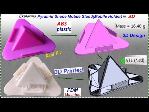 Exploring Pyramid Mobile stand in SolidWorks,#3Dmodeling,#fusion360, #3dprinting,#injectionmolding