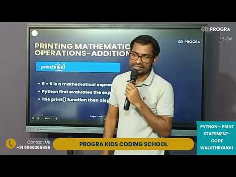 Python - Print Statement-Part 2  | Progra Kids Coding School #python #kids #codingforkids #education