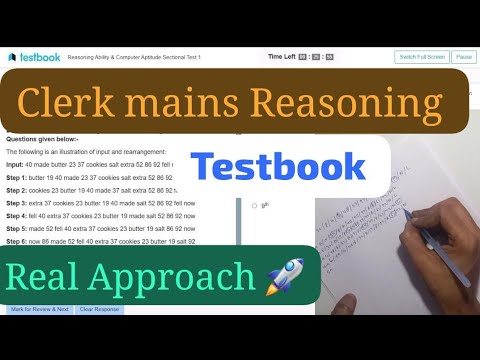 🎯Testbook Clerk Mains Reasoning Sectional  Mock test 📚✍️| Share your Score 📝👆| How to attempt mock 🗒