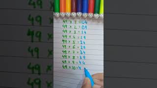 Table Trick For 49 #shorts#maths #ytshortsindia #viralshort #timestabletrick