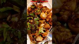 Stirr & Fry Chilli Mushrooms @ Meera's Bistro 2.0 #mushrooms #harshitsharma