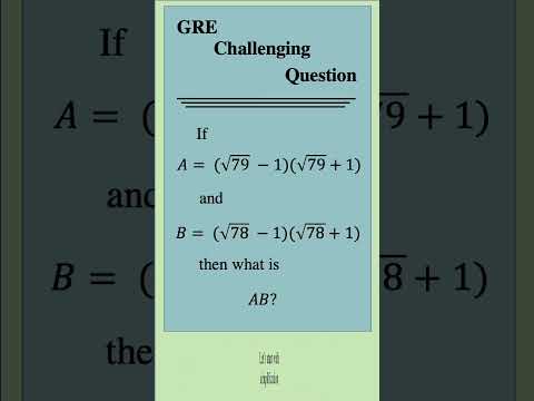 GRE Practice Question 23 #gre #math #precalculus