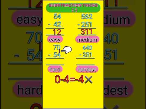 Subtraction tricks..basic maths make easy ..#education #mathshorts #mathstricks #mathsproblems