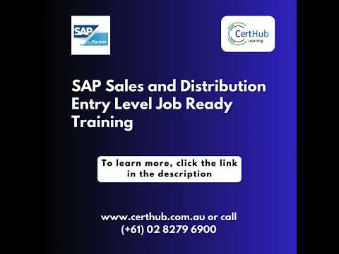 Entry Level SAP Sales and Distribution Job-Ready Training at CertHub