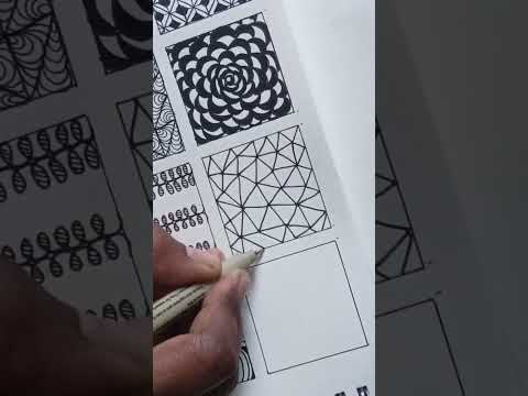 23/75 Zentangle patterns #art #zentangleart #doodle #youtube short